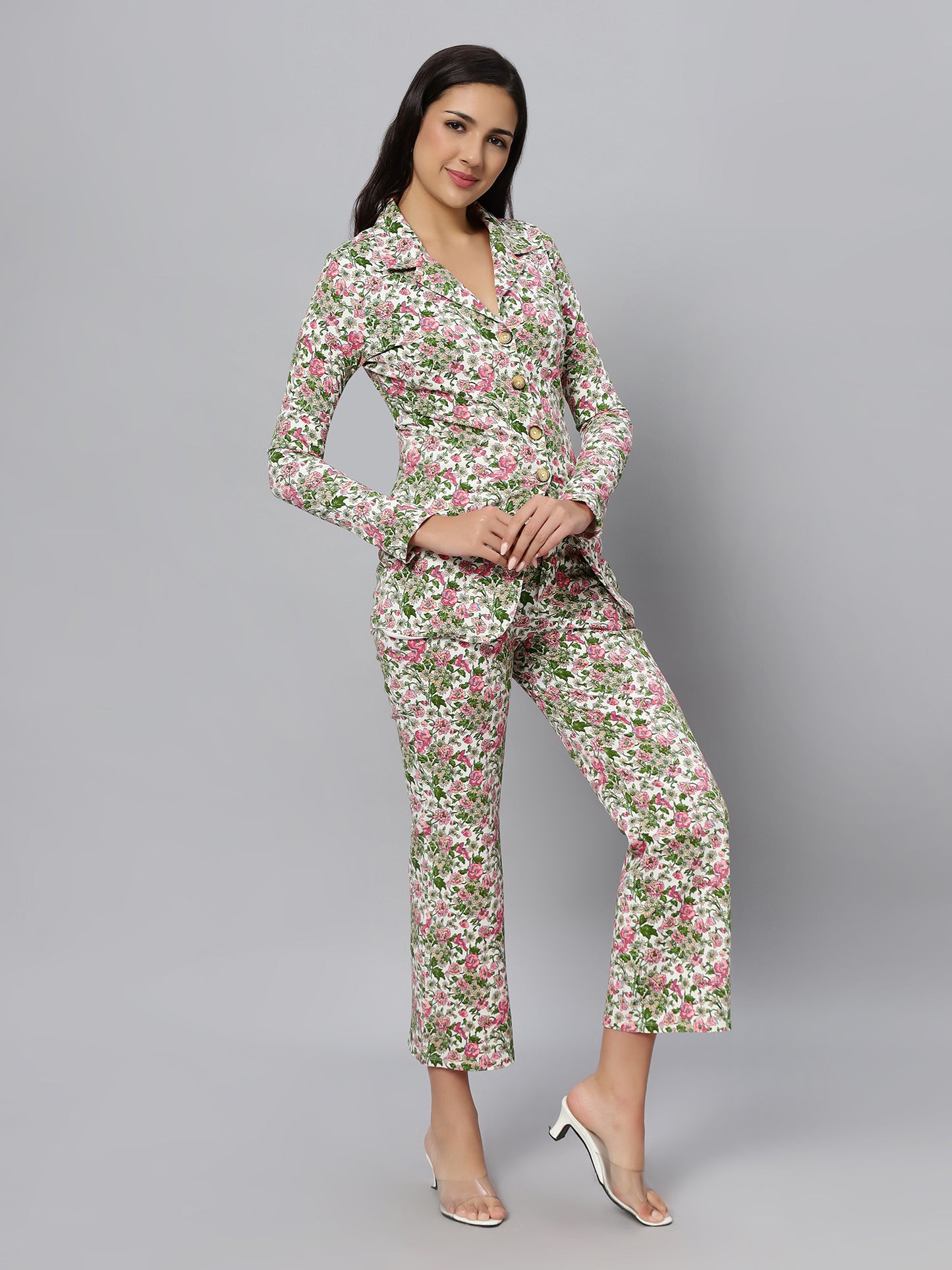 Jacket Trouser Printed Co-ord Set