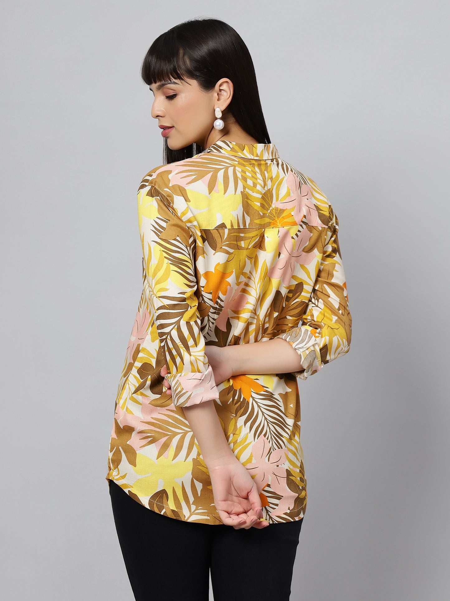 Floral full Sleeve Printed Long Casual Shirt